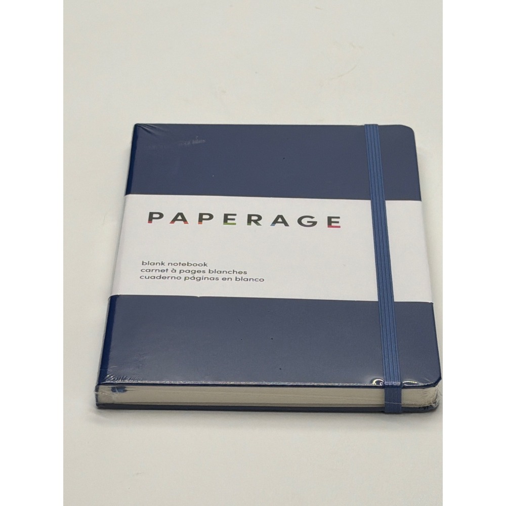 Paperage Blank Notebook Navy Blue Hardcover Journal 160 Pages 5.6x8 100gsm